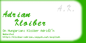 adrian kloiber business card